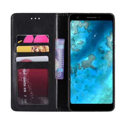 Magnetic Buckle Retro Crazy Horse Texture Horizontal Flip Leather Case for Google Pixel 3a , with Holder & Card Slots & Photo Frame