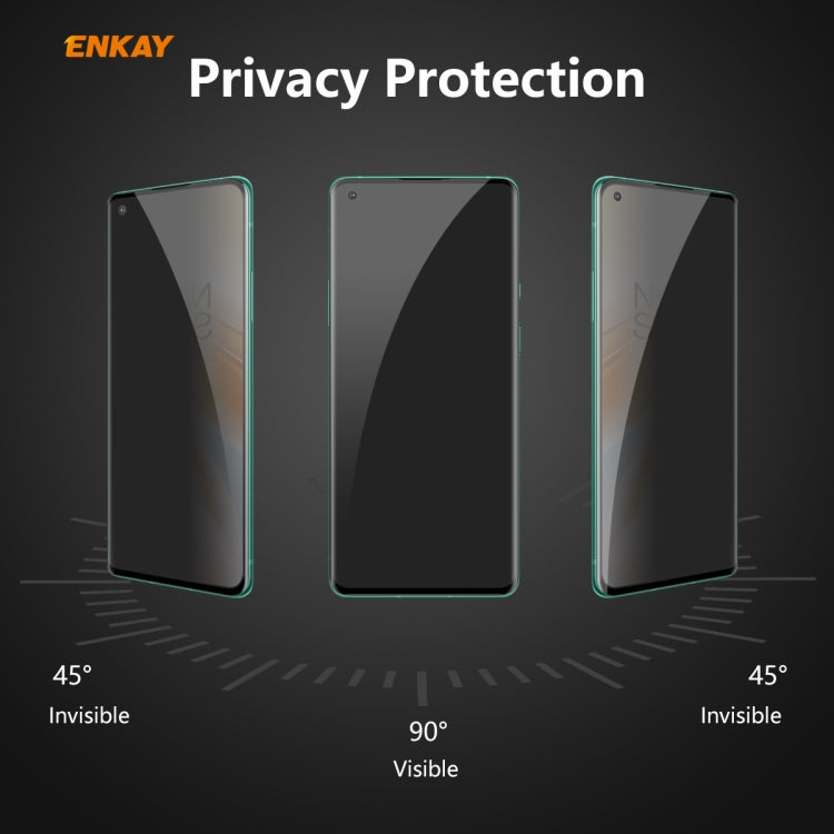 ENKAY Hat-Prince 0.26mm 9H 3D Curved Heat Bending Privacy Anti-spy Full Screen Tempered Glass Film, For OnePlus 8 Pro, For OnePlus 8, For Huawei P40 Pro, For Xiaomi Mi 10 / Mi 10 Pro