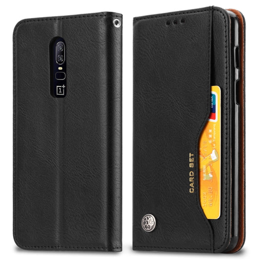 Knead Skin Texture Horizontal Flip Leather Case for OnePlus 6, with Photo Frame & Holder & Card Slots & Wallet