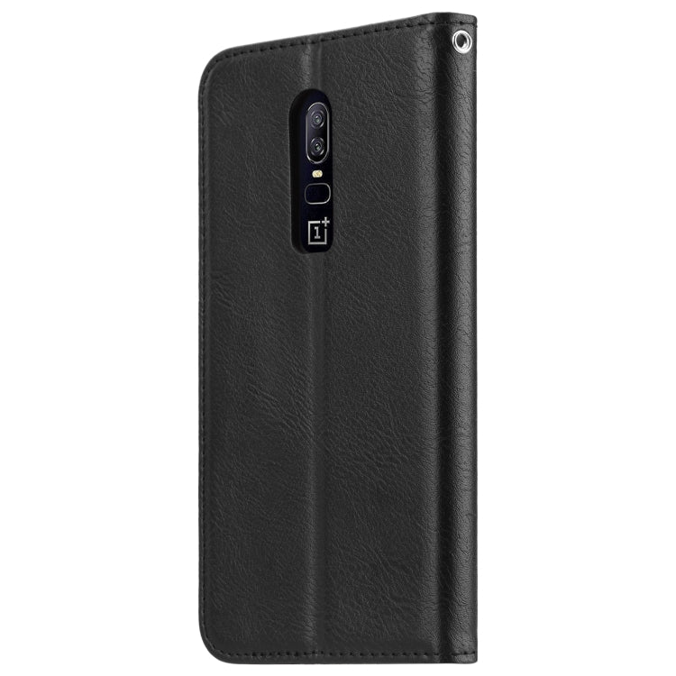 Knead Skin Texture Horizontal Flip Leather Case for OnePlus 6, with Photo Frame & Holder & Card Slots & Wallet