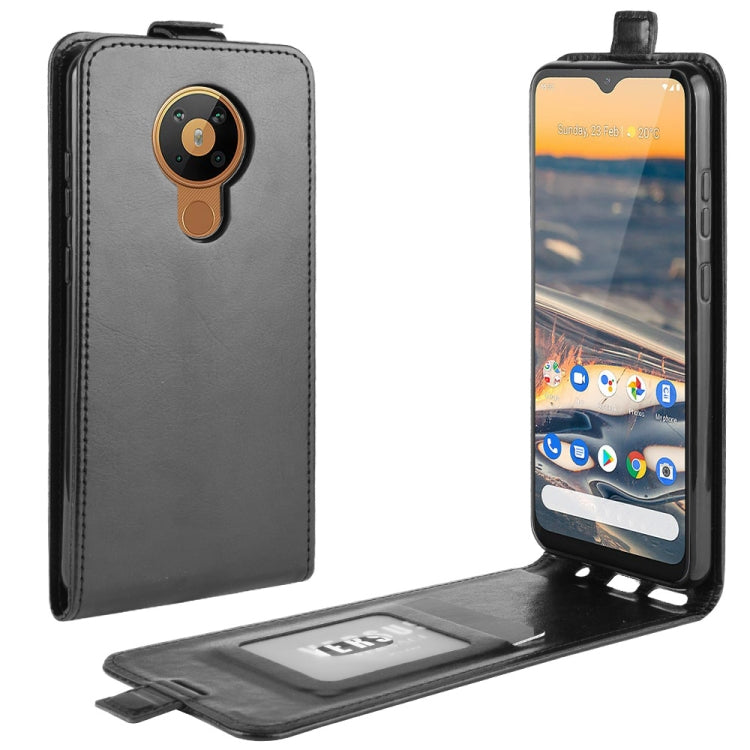 For Nokia 5.3 R64 Texture Single Vertical Flip Leather Protective Case with Card Slots & Photo Frame