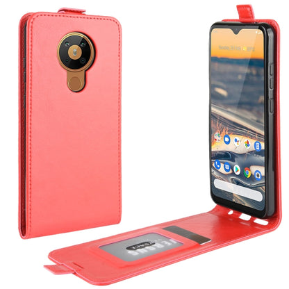 For Nokia 5.3 R64 Texture Single Vertical Flip Leather Protective Case with Card Slots & Photo Frame