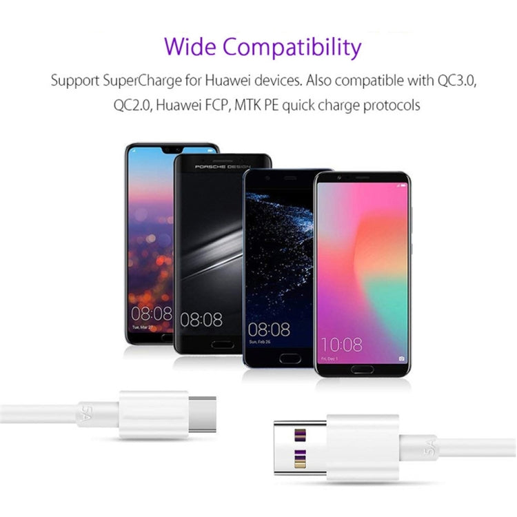5A USB to USB-C / Type-C Mobile Phone Tablet PC Universal Super Fast Charging Data Cable, 1m, 1.5m, 2m