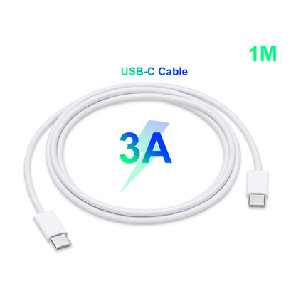 2 in 1 Single USB-C / Type-C Port Travel Charger + 3A PD 3.0 USB-C / Type-C to USB-C / Type-C Fast Charge Data Cable Set, Cable Length: 1m, 18W 1m