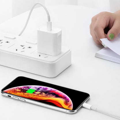 2 in 1 Single USB-C / Type-C Port Travel Charger + 3A PD 3.0 USB-C / Type-C to USB-C / Type-C Fast Charge Data Cable Set, Cable Length: 2m, 18W 2m