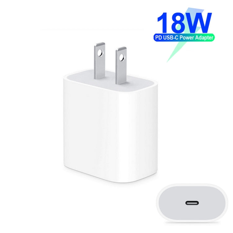 2 in 1 Single USB-C / Type-C Port Travel Charger + 3A PD 3.0 USB-C / Type-C to USB-C / Type-C Fast Charge Data Cable Set, Cable Length: 2m, 18W 2m