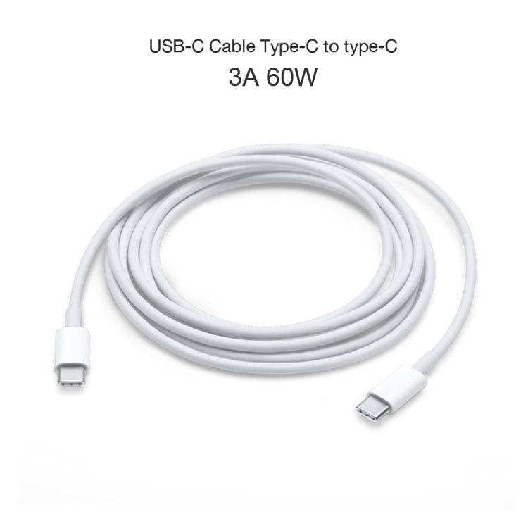 2 in 1 Single USB-C / Type-C Port Travel Charger + 3A PD 3.0 USB-C / Type-C to USB-C / Type-C Fast Charge Data Cable Set, Cable Length: 2m, 18W 2m