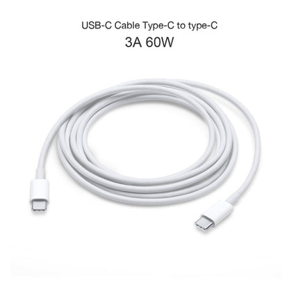 2 in 1 Single USB-C / Type-C Port Travel Charger + 3A PD 3.0 USB-C / Type-C to USB-C / Type-C Fast Charge Data Cable Set, Cable Length: 2m, 18W 2m