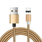 USB to Micro USB Magnetic Metal Connector Nylon Two-color Braided Magnetic Data Cable, Cable Length: 1m, Micro USB