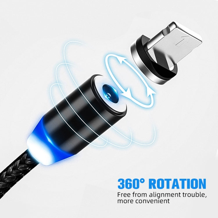 USB to USB-C / Type-C Magnetic Metal Connector Nylon Two-color Braided Magnetic Data Cable, Cable Length: 1m, USB-C / Type-C