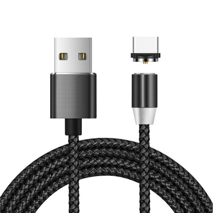 USB to USB-C / Type-C Magnetic Metal Connector Nylon Two-color Braided Magnetic Data Cable, Cable Length: 1m, USB-C / Type-C