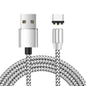 USB to USB-C / Type-C Magnetic Metal Connector Nylon Two-color Braided Magnetic Data Cable, Cable Length: 1m, USB-C / Type-C