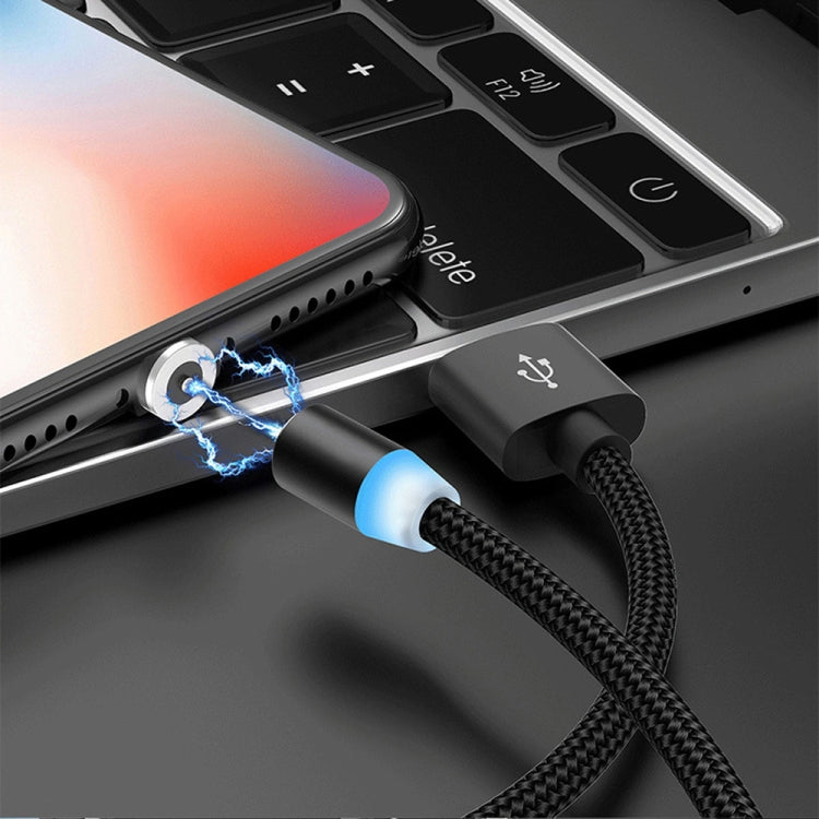 2 in 1 USB to Micro USB + USB-C / Type-C Magnetic Metal Connector Nylon Two-color Braided Magnetic Data Cable, Cable Length: 1m, Micro USB + USB-C / Type-C