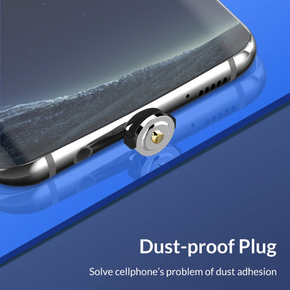 2 in 1 USB to Micro USB + USB-C / Type-C Magnetic Metal Connector Nylon Two-color Braided Magnetic Data Cable, Cable Length: 1m, Micro USB + USB-C / Type-C