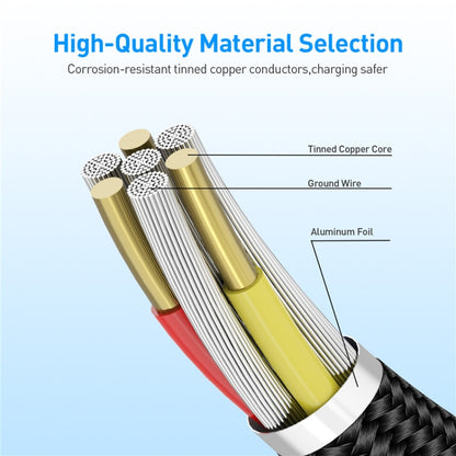 2 in 1 USB to Micro USB + USB-C / Type-C Magnetic Metal Connector Nylon Two-color Braided Magnetic Data Cable, Cable Length: 1m, Micro USB + USB-C / Type-C