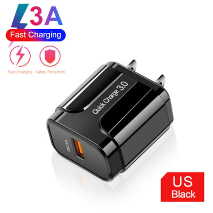 Portable QC3.0 18W USB Port Universal Quick Charging Charger, US Plug, US Plug