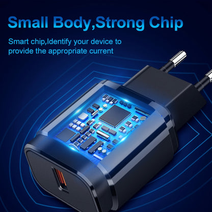 Portable QC3.0 18W USB Port Universal Quick Charging Charger, EU Plug, EU Plug