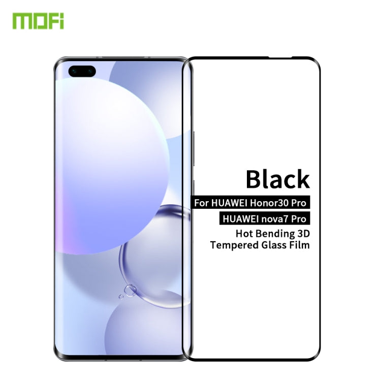 MOFI 9H 3D Explosion Proof Thermal Bending Full Screen Covered Tempered Glass Film, For Huawei P40 Pro / P40 Pro+, For Huawei Nova 7 Pro /Honor 30 Pro, For OnePlus 8, For OnePlus 8 Pro