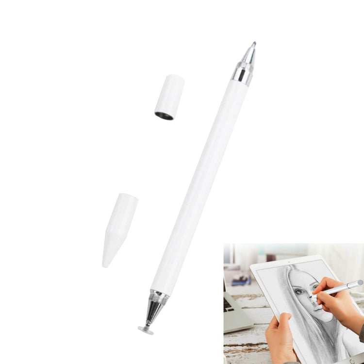 Imitation Porcelain 2 in 1 Mobile Phone Touch Screen Capacitive Pen for Apple / Huawei / Xiaomi / Samsung