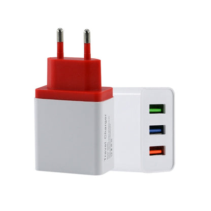 2 A 3USB Mobile Phone Travel Charger EU Plug