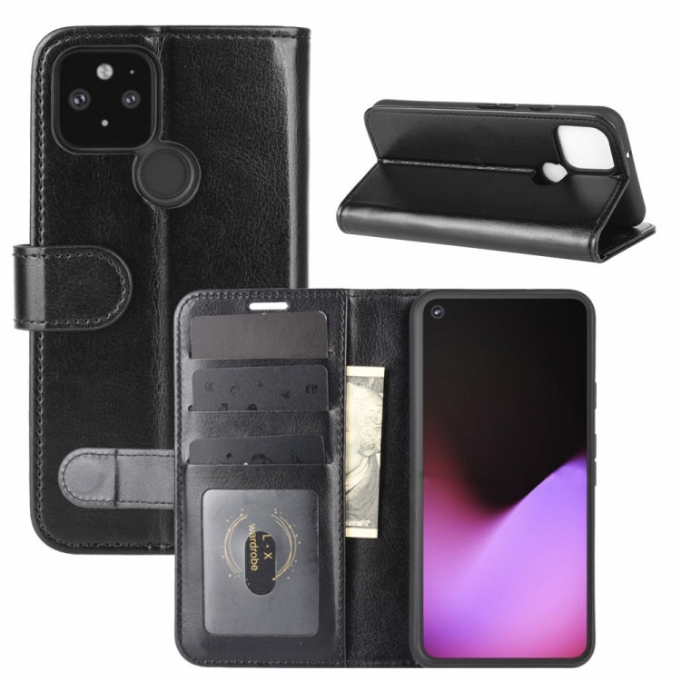 For Google Pixel 5 XL  R64 Texture Single Horizontal Flip Protective Case with Holder & Card Slots & Wallet& Photo Frame