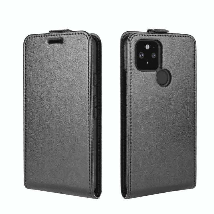 For Google Pixel 5 XL  R64 Texture Single Vertical Flip Leather Protective Case with Card Slots & Photo Frame