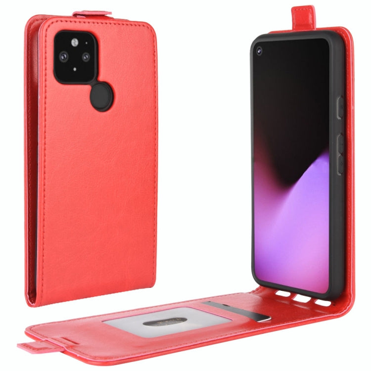 For Google Pixel 5 XL  R64 Texture Single Vertical Flip Leather Protective Case with Card Slots & Photo Frame, For Google Pixel 5 XL