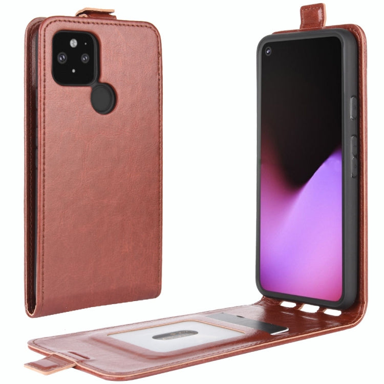 For Google Pixel 5 XL  R64 Texture Single Vertical Flip Leather Protective Case with Card Slots & Photo Frame, For Google Pixel 5 XL