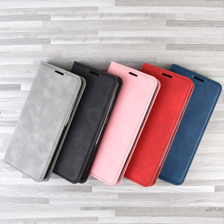 For OnePlus Nord Retro-skin Business Magnetic Suction Leather Case with Holder & Card Slots & Wallet