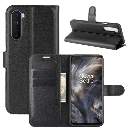 For OnePlus Nord Litchi Texture Horizontal Flip Protective Case with Holder & Card Slots & Wallet