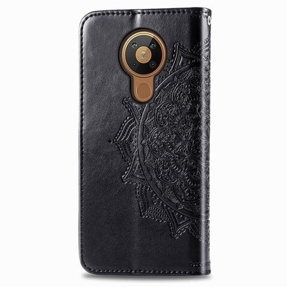 For Nokia 5.3 Mandala Flower Embossed Horizontal Flip Leather Case with Bracket / Card Slot / Wallet / Lanyard