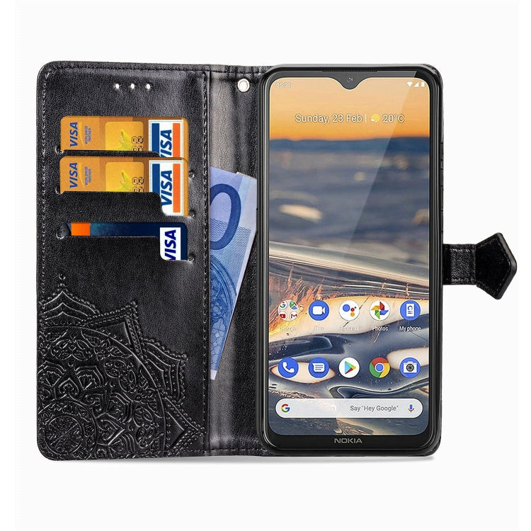 For Nokia 5.3 Mandala Flower Embossed Horizontal Flip Leather Case with Bracket / Card Slot / Wallet / Lanyard, For Nokia 5.3