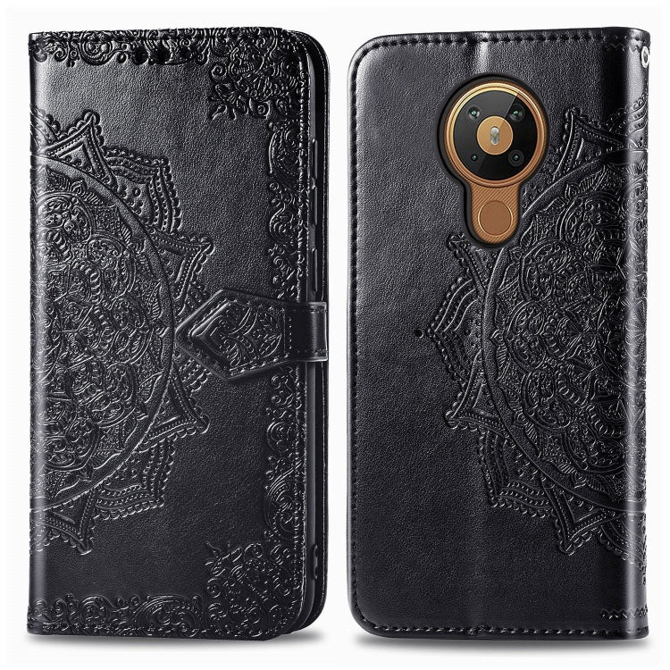 For Nokia 5.3 Mandala Flower Embossed Horizontal Flip Leather Case with Bracket / Card Slot / Wallet / Lanyard, For Nokia 5.3