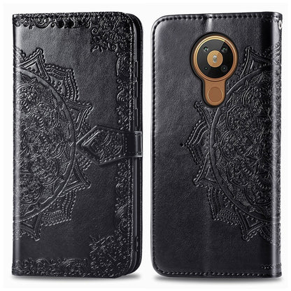 For Nokia 5.3 Mandala Flower Embossed Horizontal Flip Leather Case with Bracket / Card Slot / Wallet / Lanyard, For Nokia 5.3