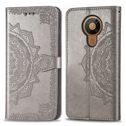 For Nokia 5.3 Mandala Flower Embossed Horizontal Flip Leather Case with Bracket / Card Slot / Wallet / Lanyard, For Nokia 5.3