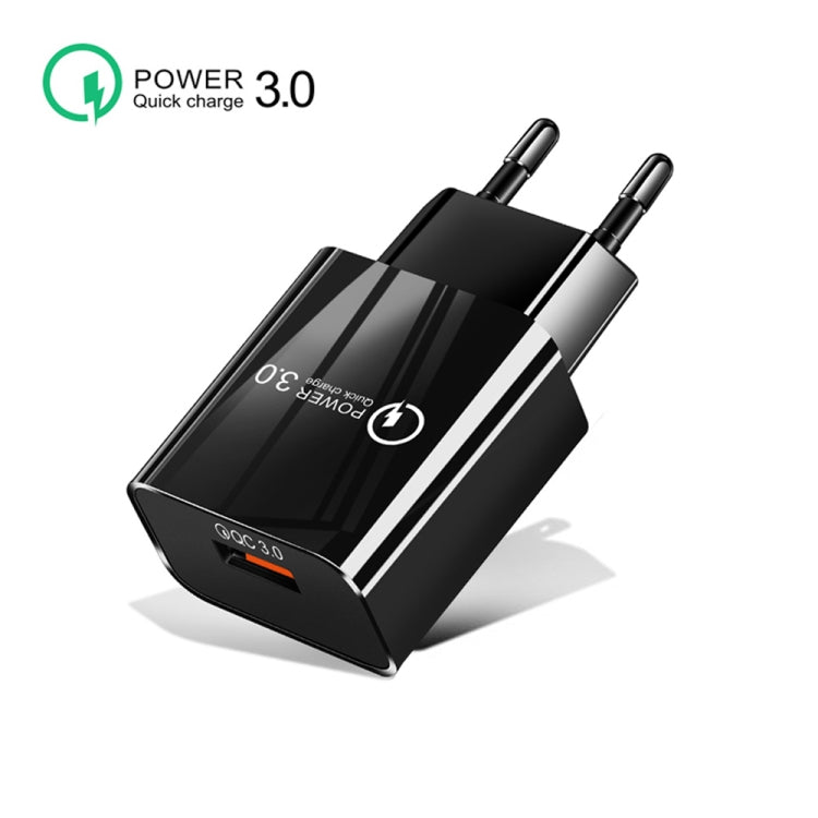 Mini QC3.0 USB 18W Mobile Phone Tablet Universal Fast Charger, EU Plug, EU Plug