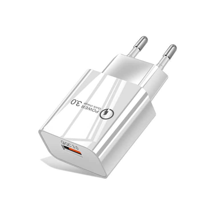 Mini QC3.0 USB 18W Mobile Phone Tablet Universal Fast Charger, EU Plug, EU Plug