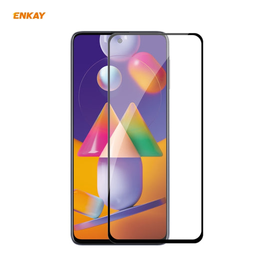 ENKAY Hat-Prince Full Glue 0.26mm 9H 2.5D Tempered Glass Full Coverage Film, For Samsung Galaxy M31s, For OnePlus Nord