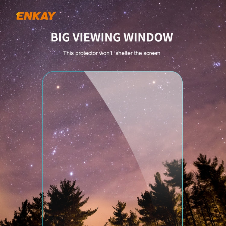 2 PCS ENKAY Hat-Prince 0.26mm 9H 2.5D Curved Edge Tempered Glass Film