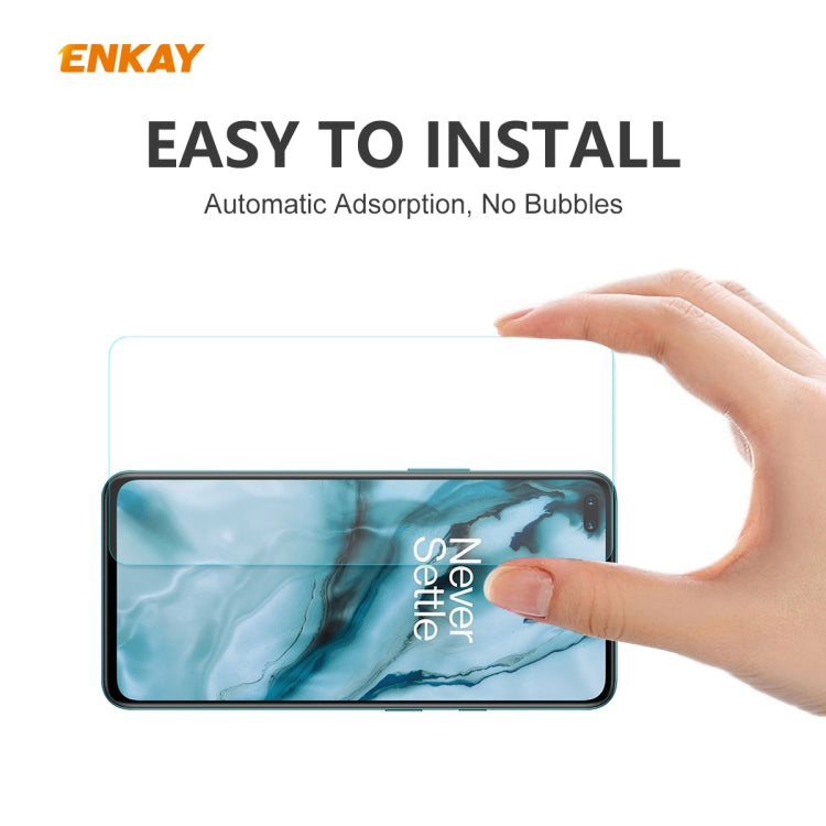 2 PCS ENKAY Hat-Prince 0.26mm 9H 2.5D Curved Edge Tempered Glass Film, For OnePlus Nord, For Galaxy M31s 2 PCS