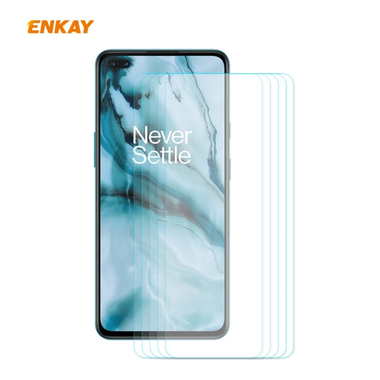 5 PCS ENKAY Hat-Prince 0.26mm 9H 2.5D Curved Edge Tempered Glass Film, For OnePlus Nord, For Galaxy M31s 5 PCS