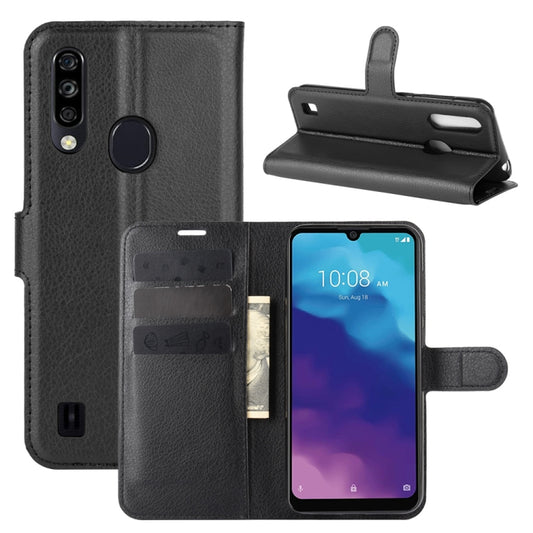 For ZTE Blade A7 2020 Fingerprint Version Litchi Texture Horizontal Flip Protective Case with Holder & Card Slots & Wallet