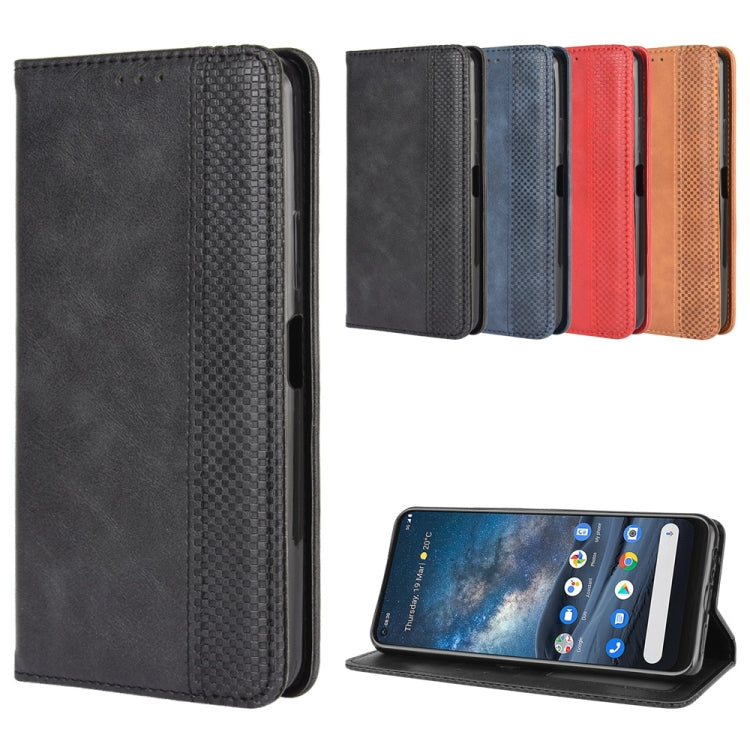 For Nokia 8.3 5G Magnetic Buckle Retro Crazy Horse Texture Horizontal Flip Leather Case  , with Holder & Card Slots & Photo Frame, For Nokia 8.3 5G