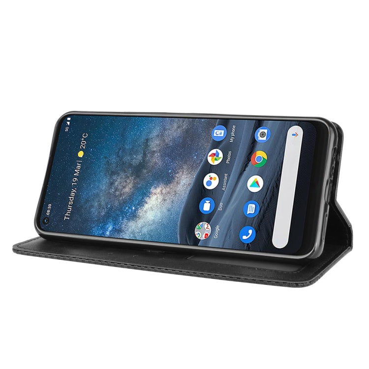 For Nokia 8.3 5G Magnetic Buckle Retro Crazy Horse Texture Horizontal Flip Leather Case  , with Holder & Card Slots & Photo Frame, For Nokia 8.3 5G