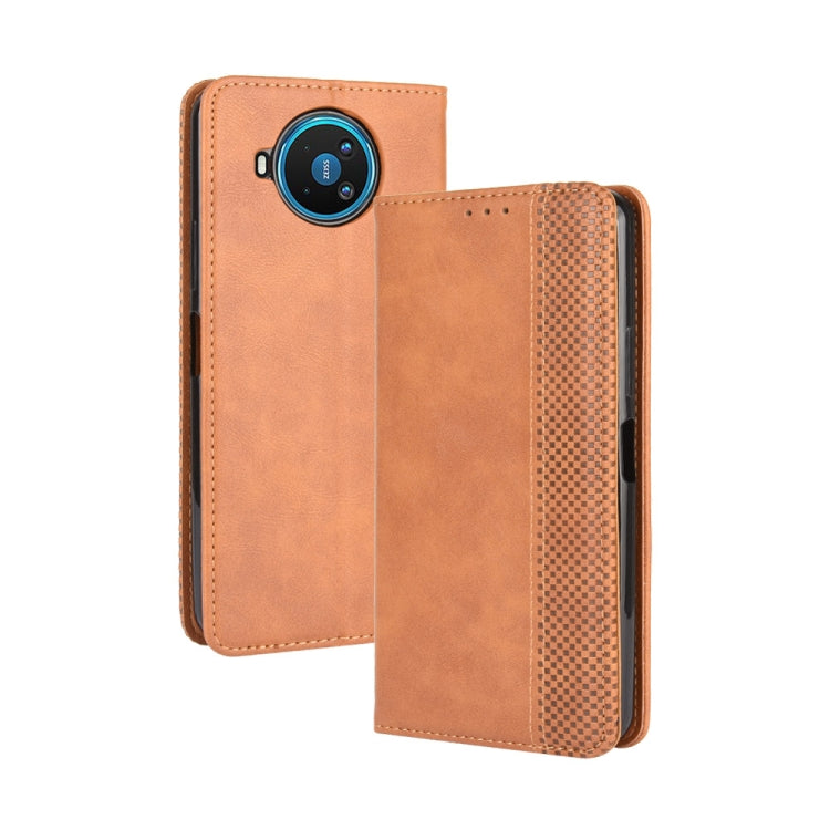 For Nokia 8.3 5G Magnetic Buckle Retro Crazy Horse Texture Horizontal Flip Leather Case  , with Holder & Card Slots & Photo Frame, For Nokia 8.3 5G