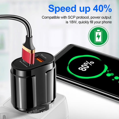 Portable Dual USB Mobile Phone Tablet Universal Charging Head Travel Charger, EU Plug, EU Plug