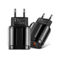 Portable Dual USB Mobile Phone Tablet Universal Charging Head Travel Charger, EU Plug, EU Plug