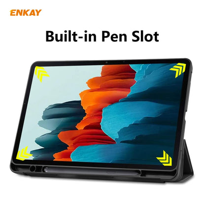 ENKAY ENK-8011 PU Leather + TPU Smart Case with Pen Slot for Samsung Galaxy Tab S7 11.0 T870 / T875