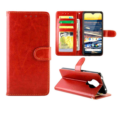 Crazy Horse Texture Leather Horizontal Flip Protective Case with Holder & Card Slots & Wallet & Photo Frame