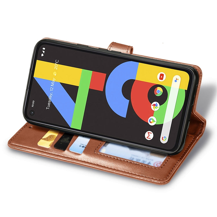 For Google Pixel 4A Retro Solid Color Leather Buckle Phone Case with Lanyard & Photo Frame & Card Slot & Wallet & Stand Function